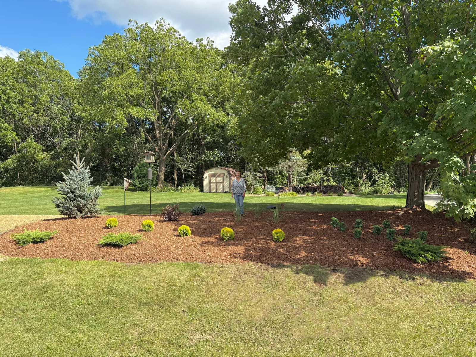 Landscaping project after completion